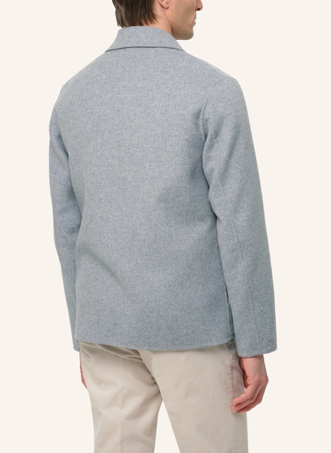 PROFUOMO Herren Overshirt: HELLGRAU