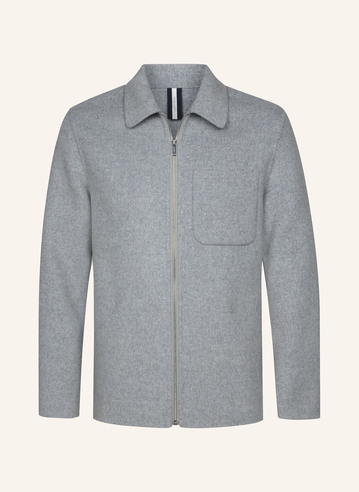 PROFUOMO Herren Overshirt: HELLGRAU