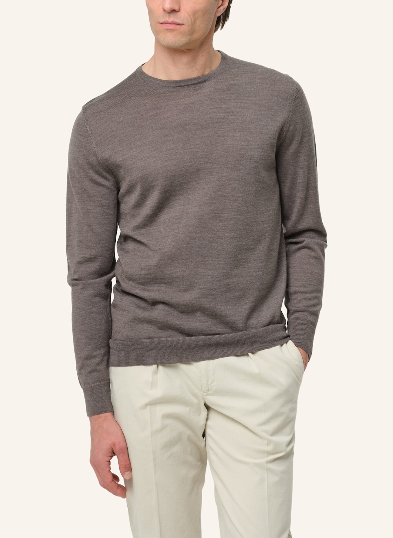PROFUOMO Herren Pullover: BRAUN
