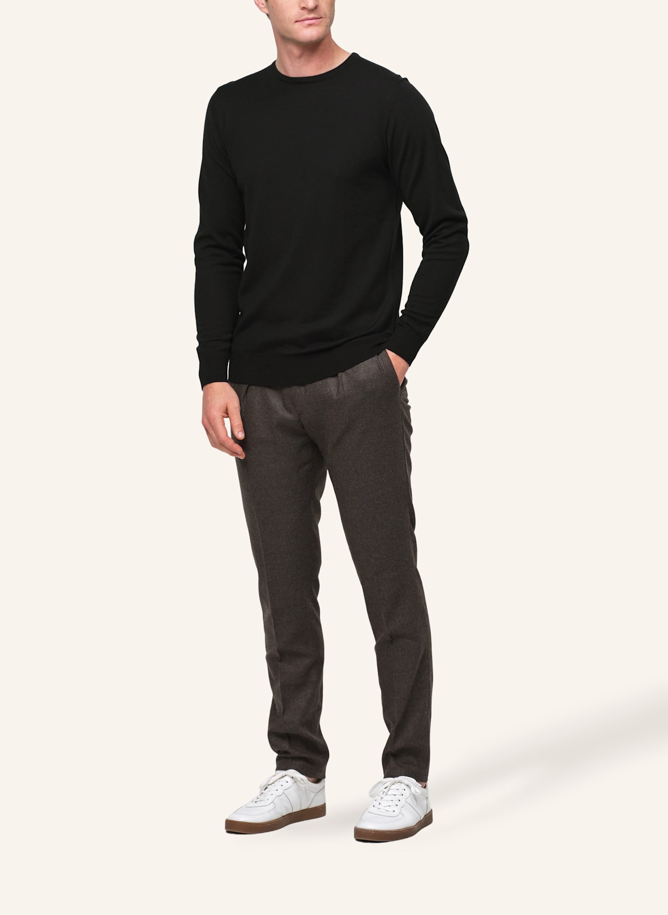 PROFUOMO Herren Pullover: SCHWARZ