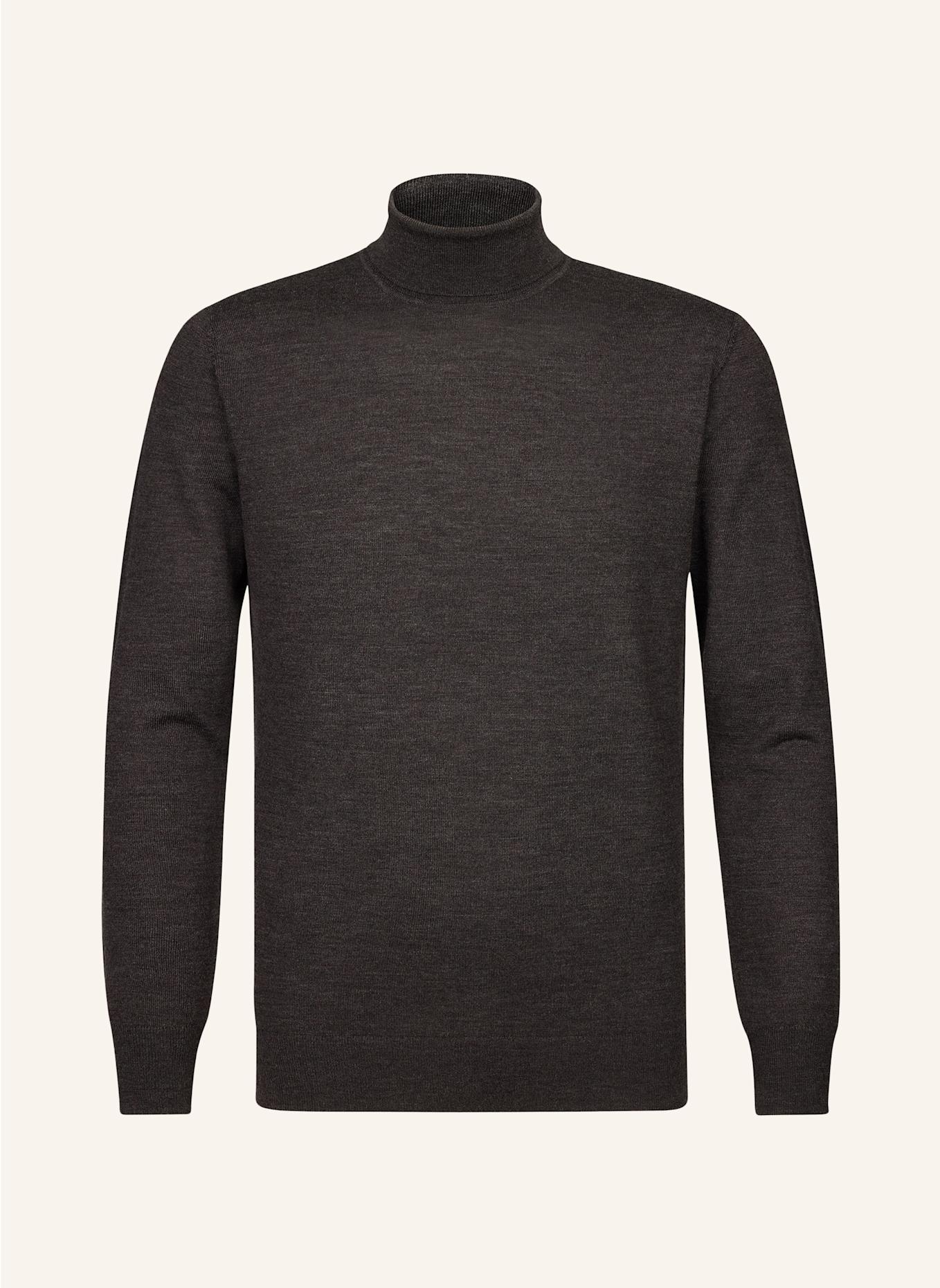 PROFUOMO Herren Rollkragenpullover: DUNKELBRAUN
