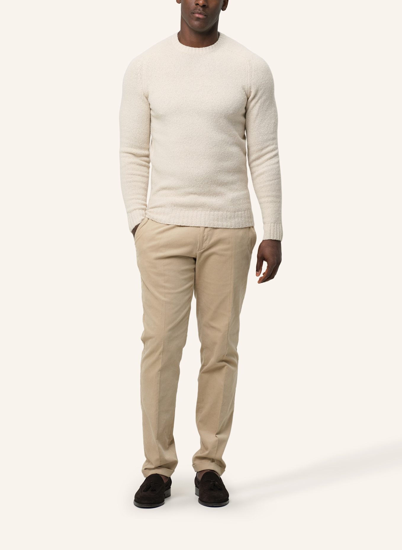 PROFUOMO Herren Pullover: BEIGE