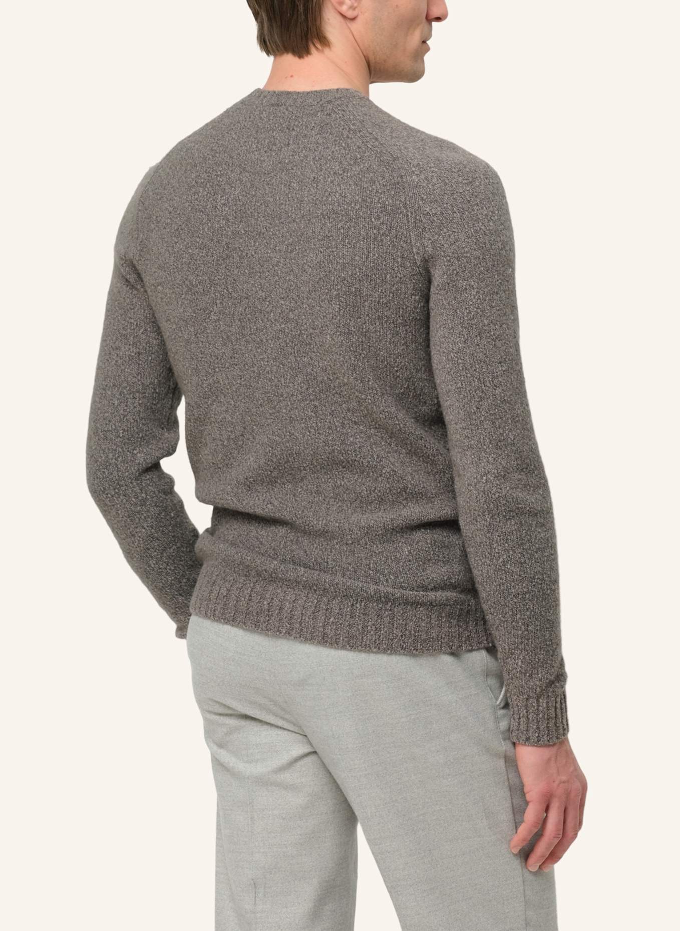 PROFUOMO Herren Pullover: HELLBRAUN