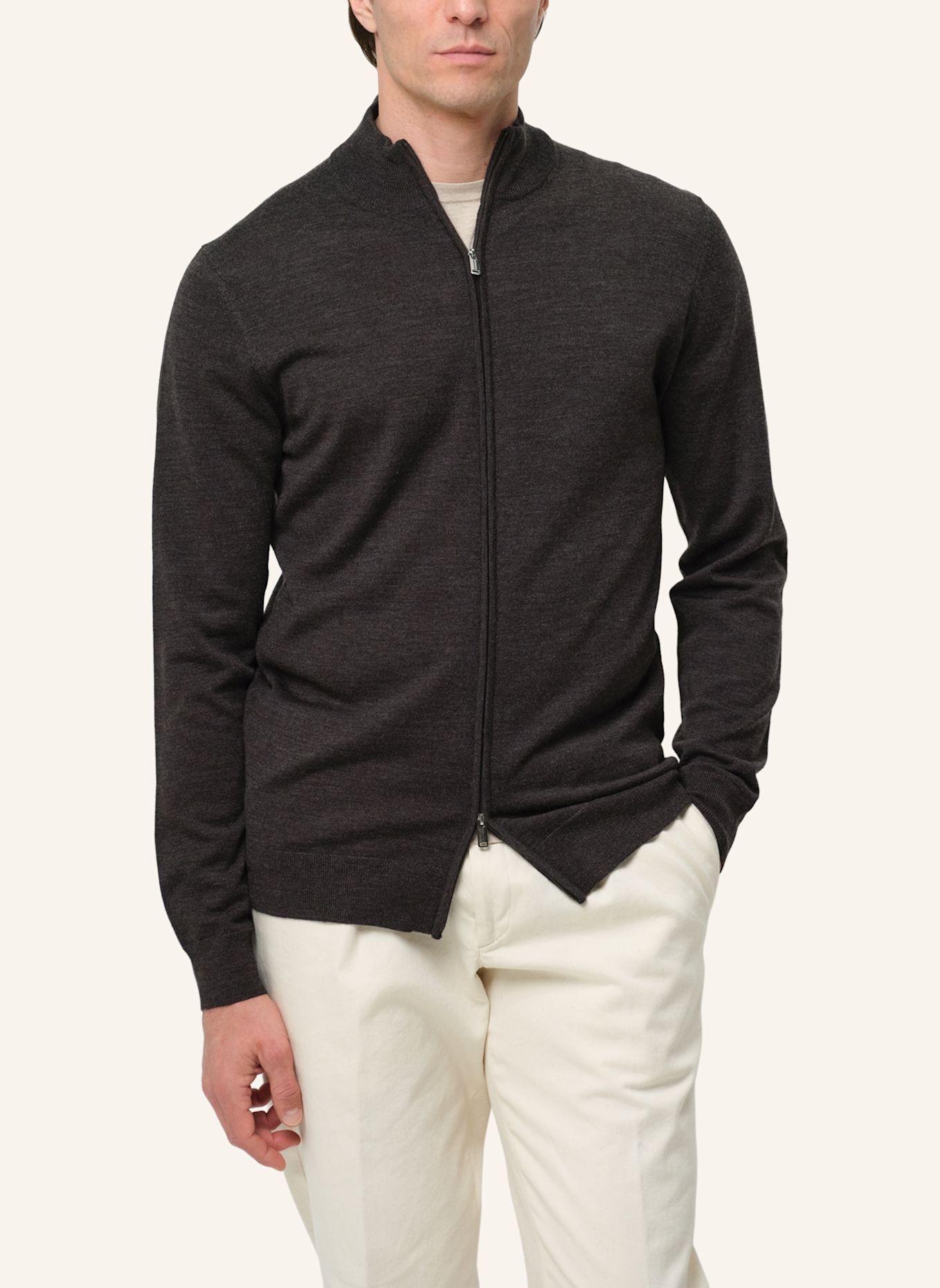 PROFUOMO Strickjacke: DUNKELBRAUN