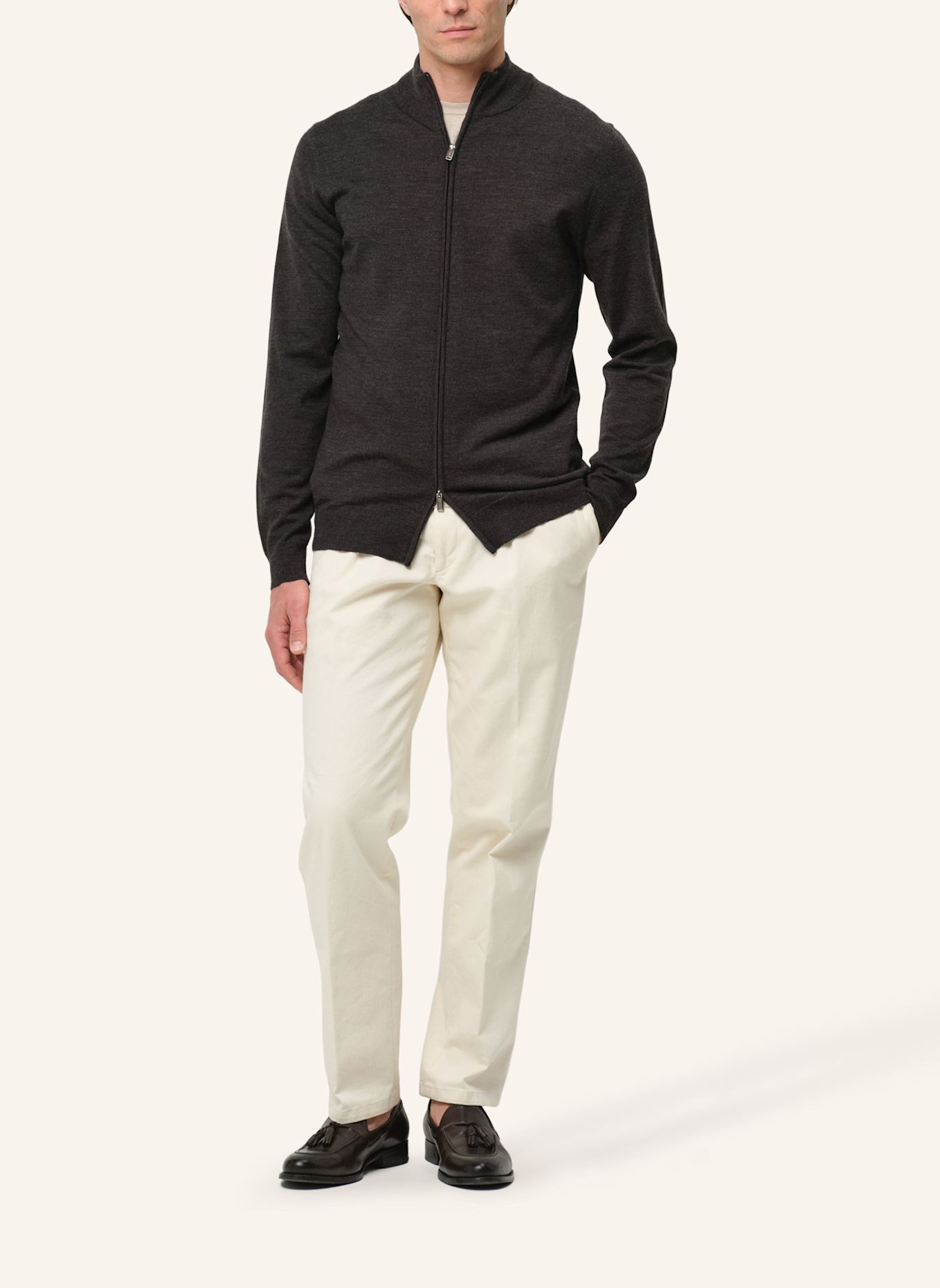 PROFUOMO Strickjacke: DUNKELBRAUN