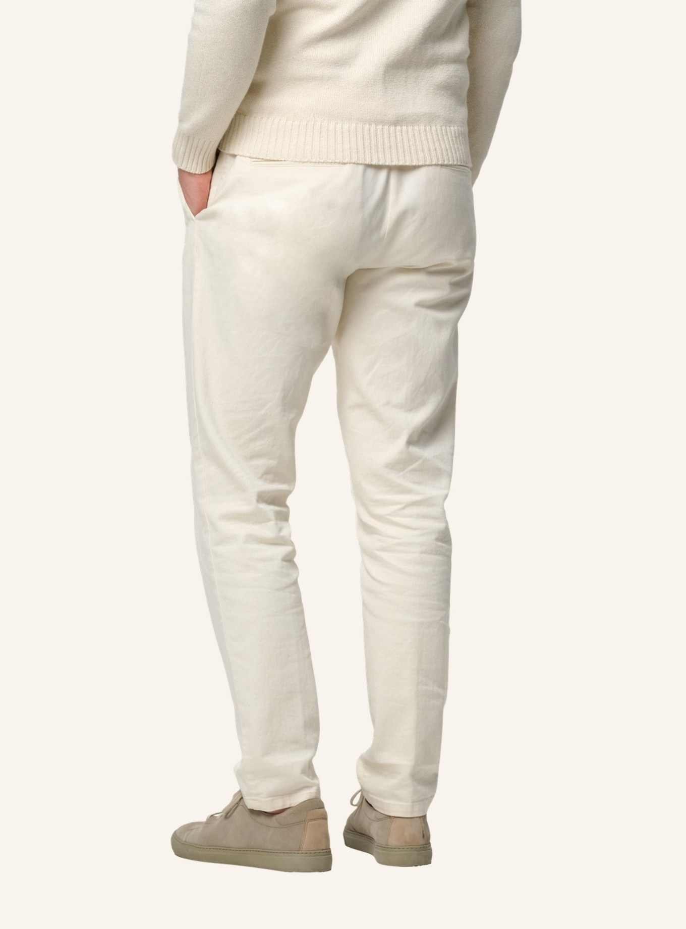 PROFUOMO Chino hose: ECRU/ WEISS