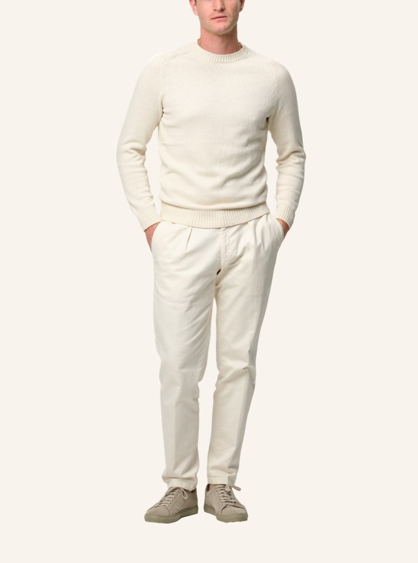 PROFUOMO Chino hose: ECRU/ WEISS