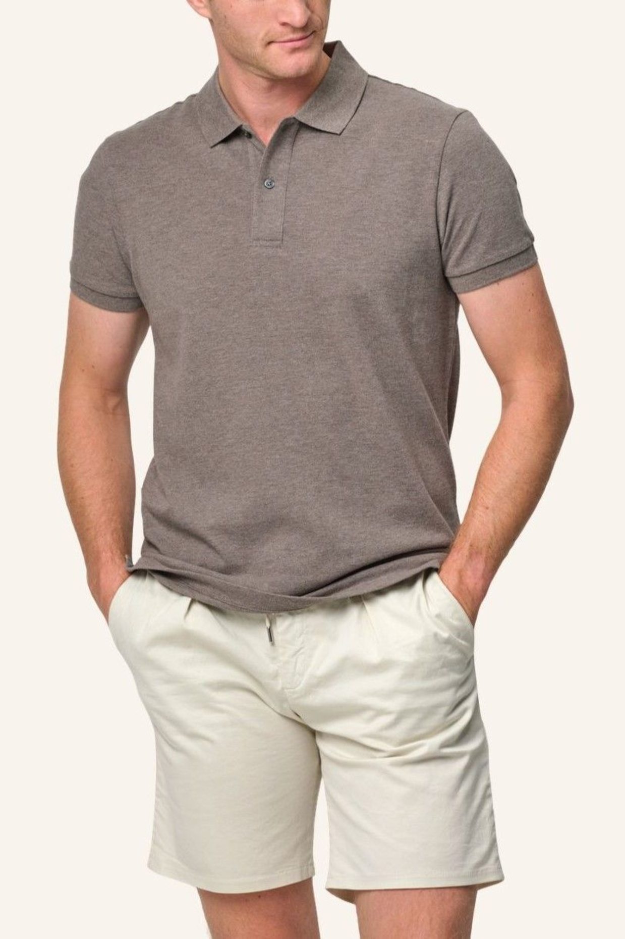 PROFUOMO Polo kurzarm: BRAUN