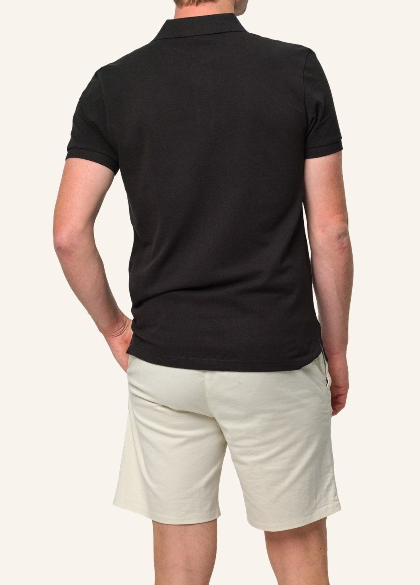 PROFUOMO Polo kurzarm: SCHWARZ