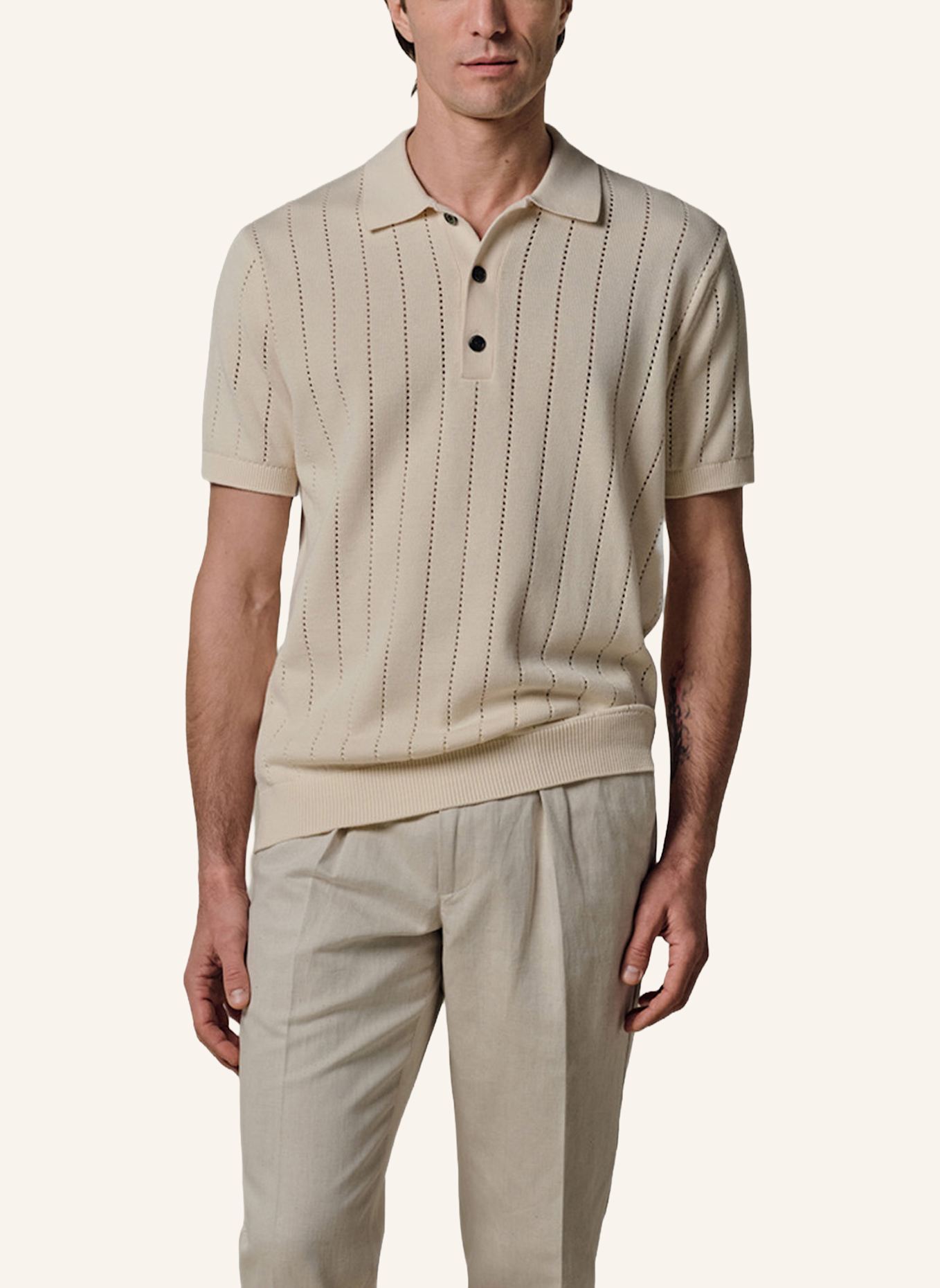 PROFUOMO Polo kurzarm: WEISS