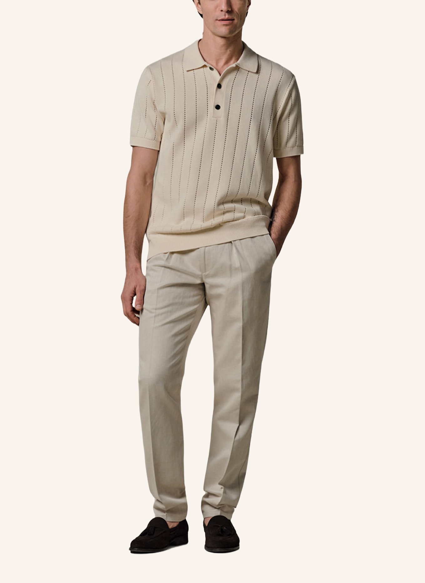 PROFUOMO Polo kurzarm: WEISS