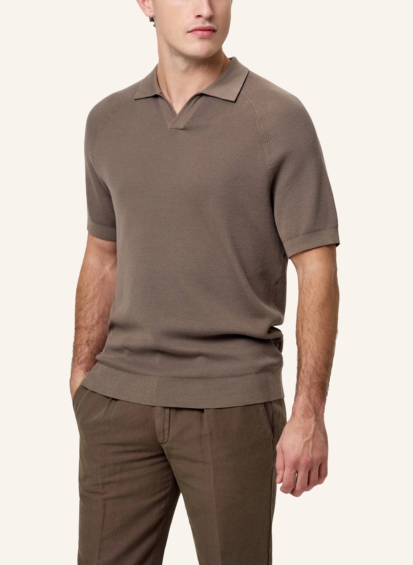 PROFUOMO Polo kurzarm: BRAUN