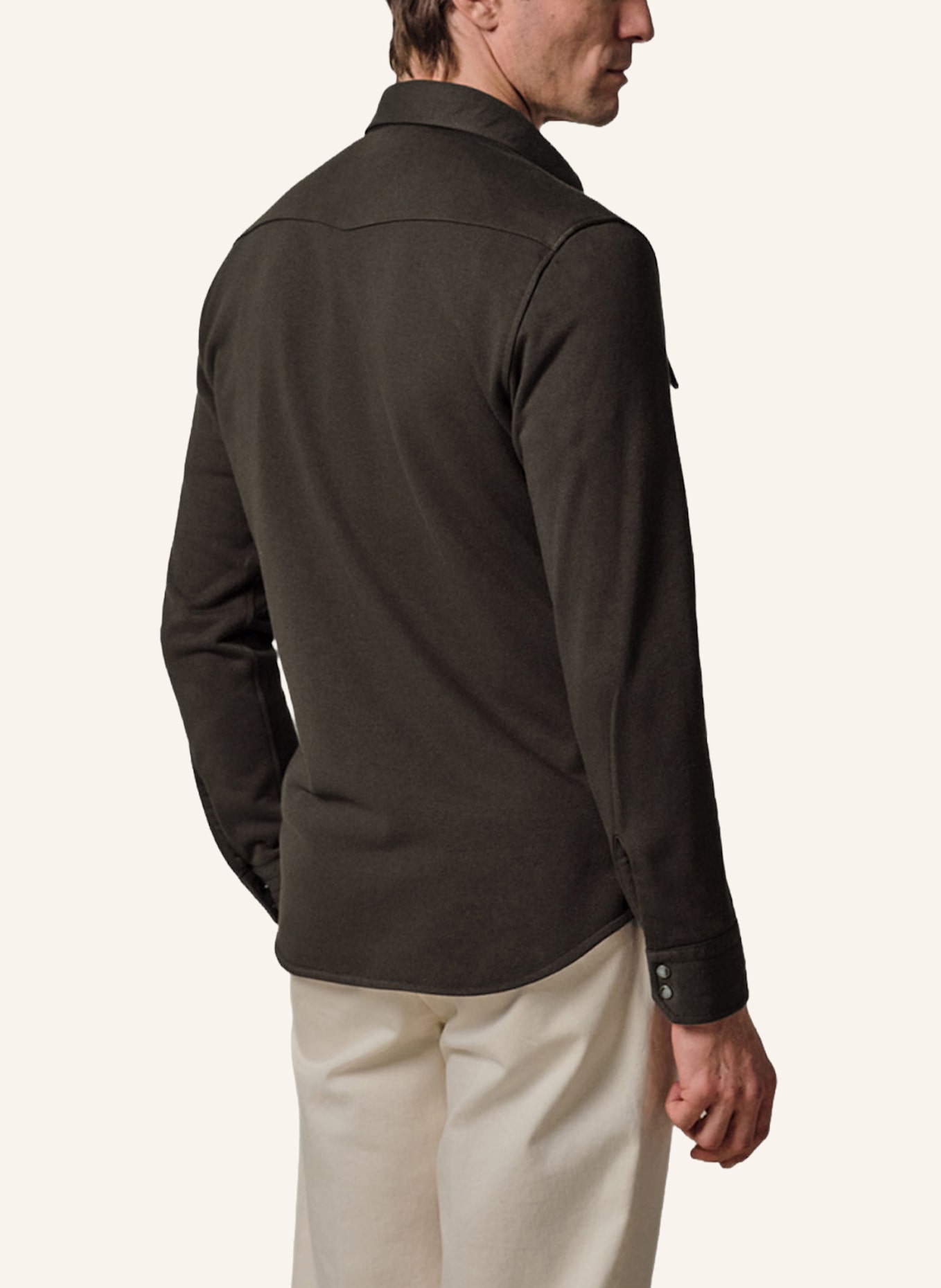 PROFUOMO Solid overshirt: DUNKELGRÜN