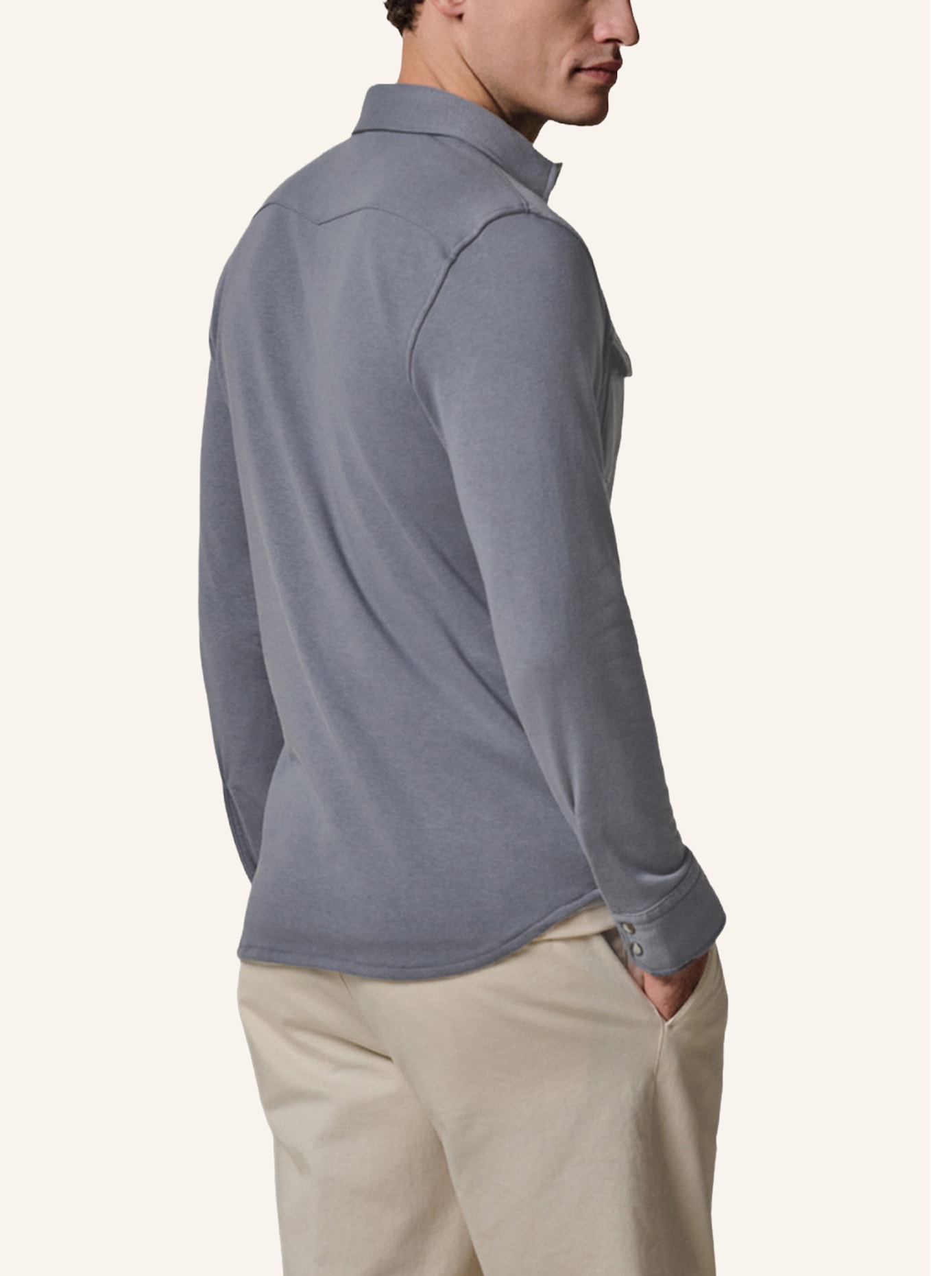 PROFUOMO Solid overshirt: BLAU