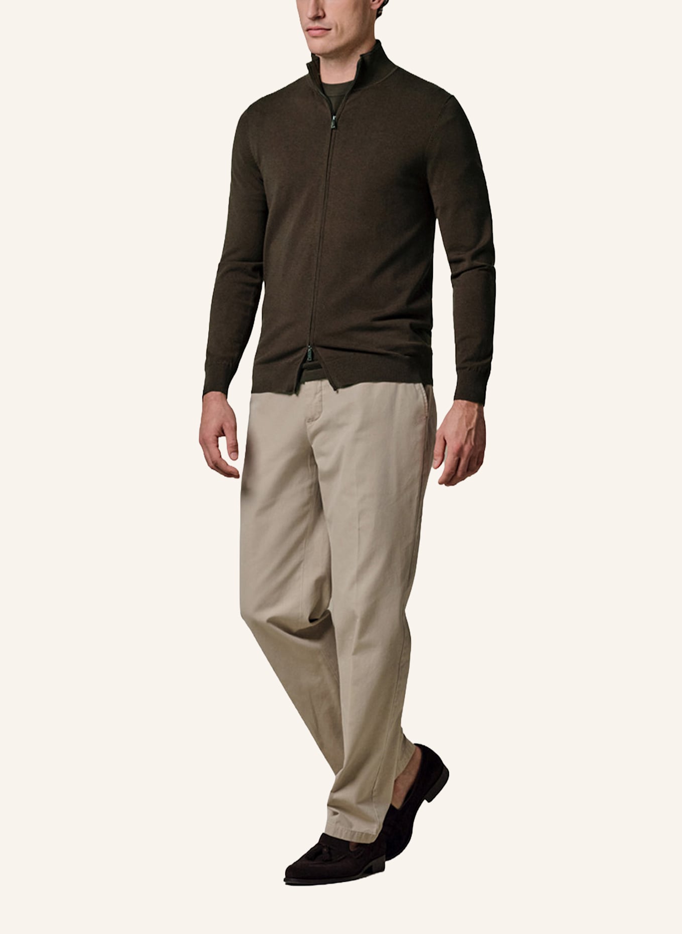 PROFUOMO Strickjacke: DUNKELBRAUN