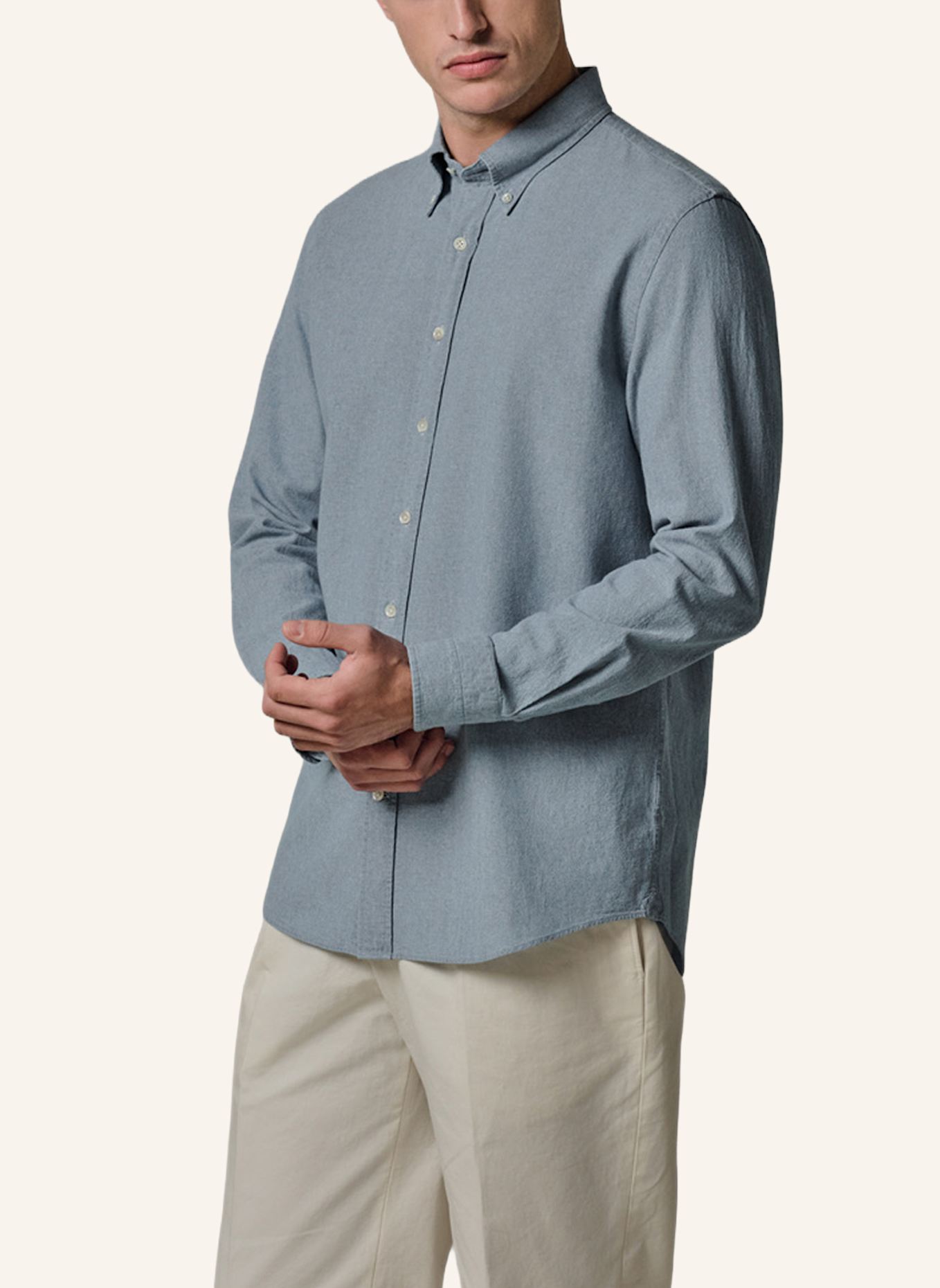 PROFUOMO Regular fit hemd: BLAU/ BLAUGRAU/ DUNKELBLAU