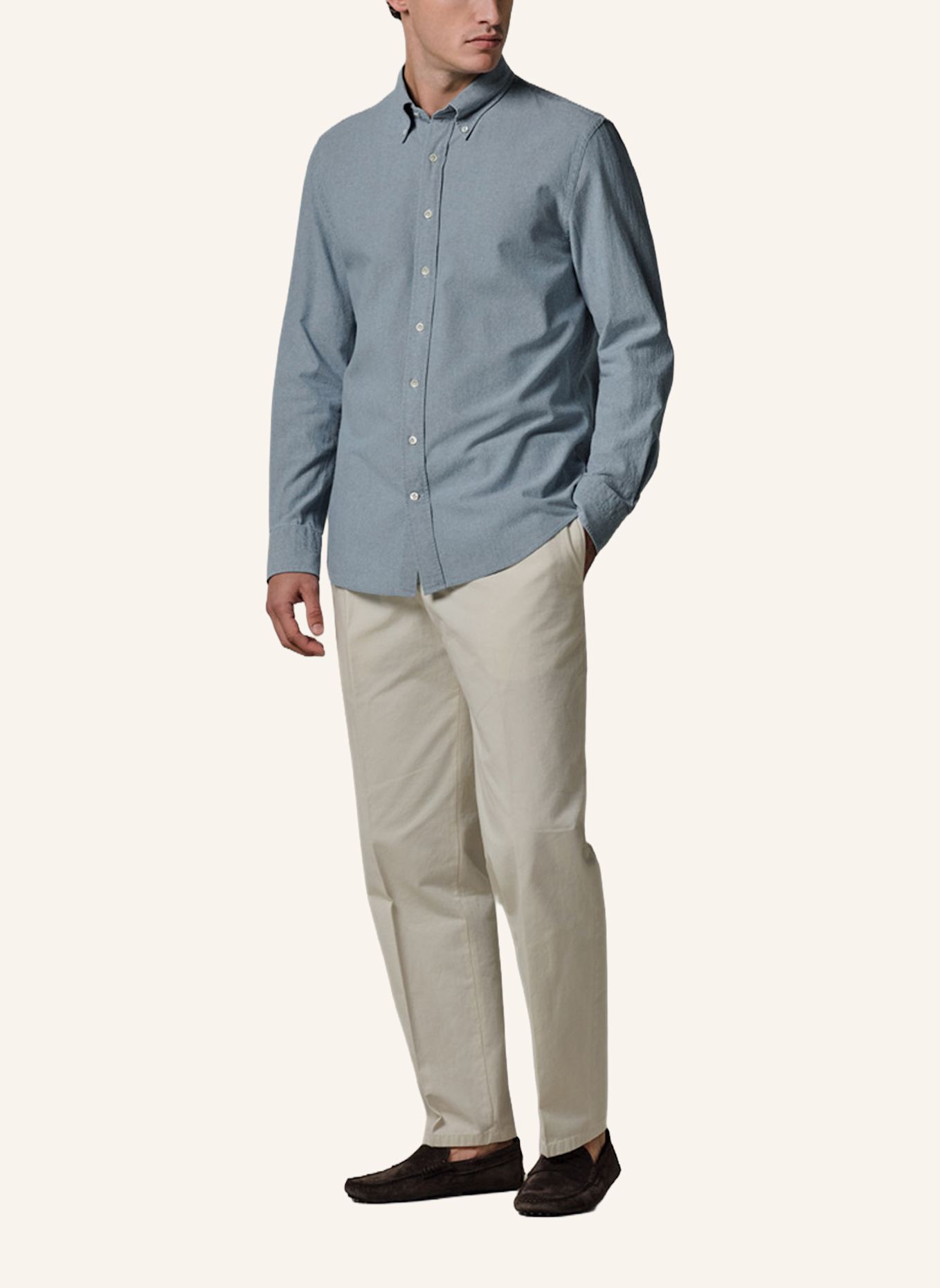 PROFUOMO Regular fit hemd: BLAU/ BLAUGRAU/ DUNKELBLAU