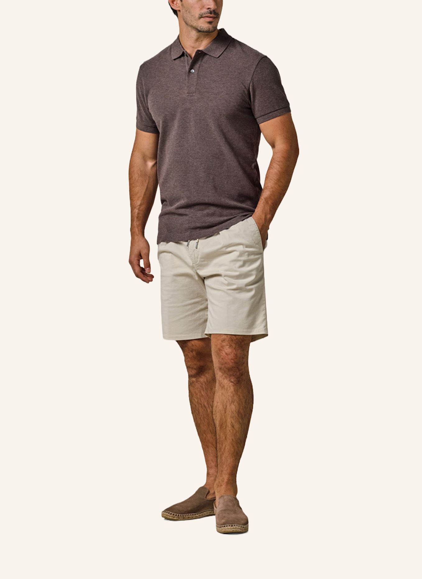 PROFUOMO Polo kurzarm: DUNKELBRAUN