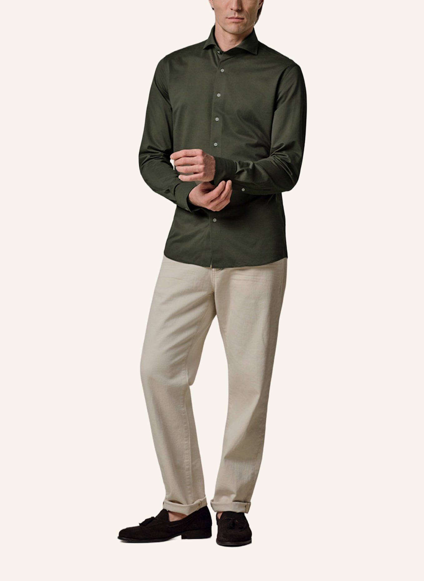 PROFUOMO Hemd Slim Fit: DUNKELGRÜN