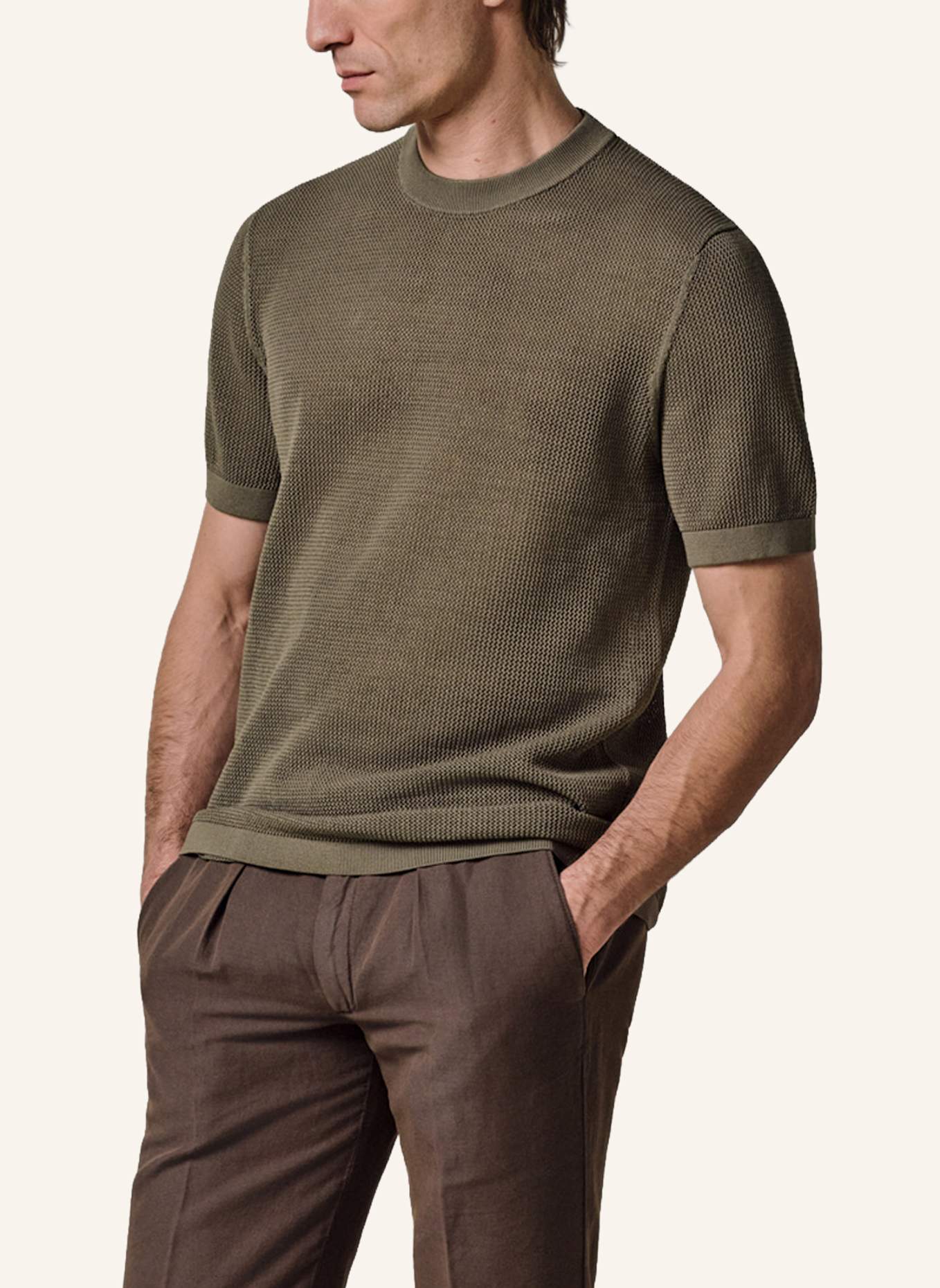 PROFUOMO T-Shirt: BRAUN