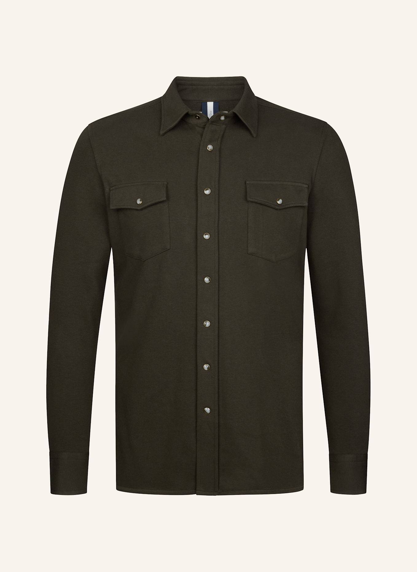 PROFUOMO Solid overshirt: DUNKELGRÜN