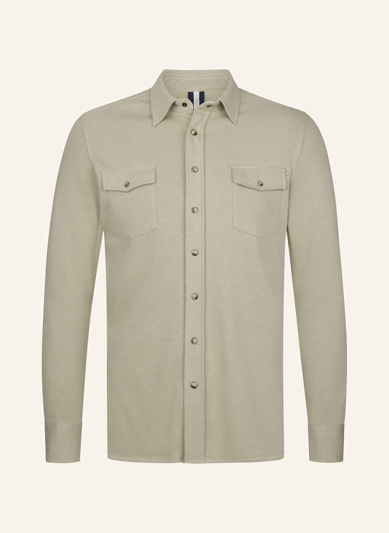 PROFUOMO Solid overshirt: BEIGE/ CREME