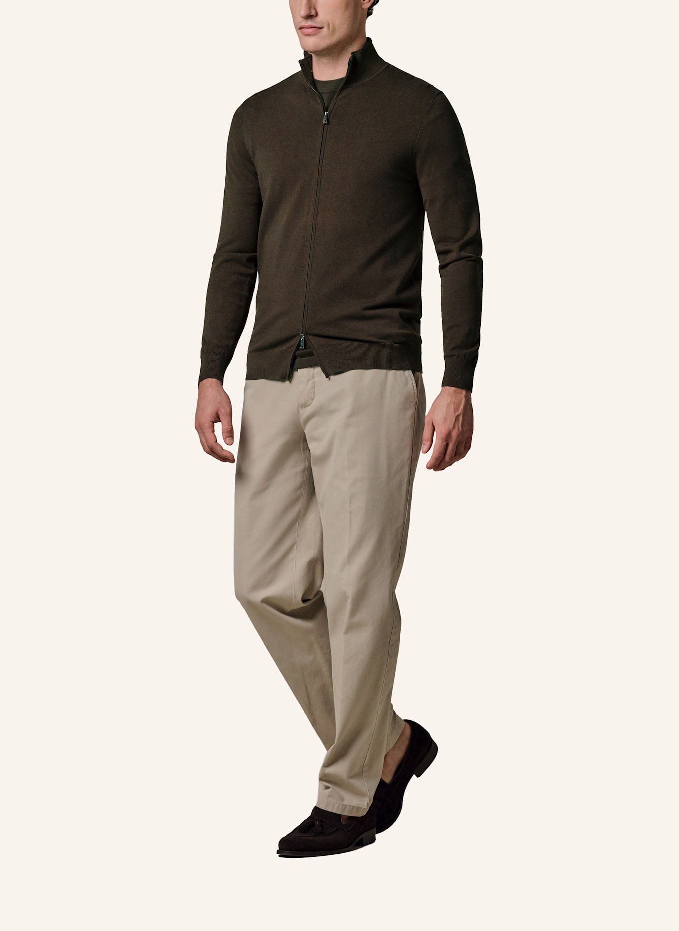 PROFUOMO Strickjacke: DUNKELBRAUN