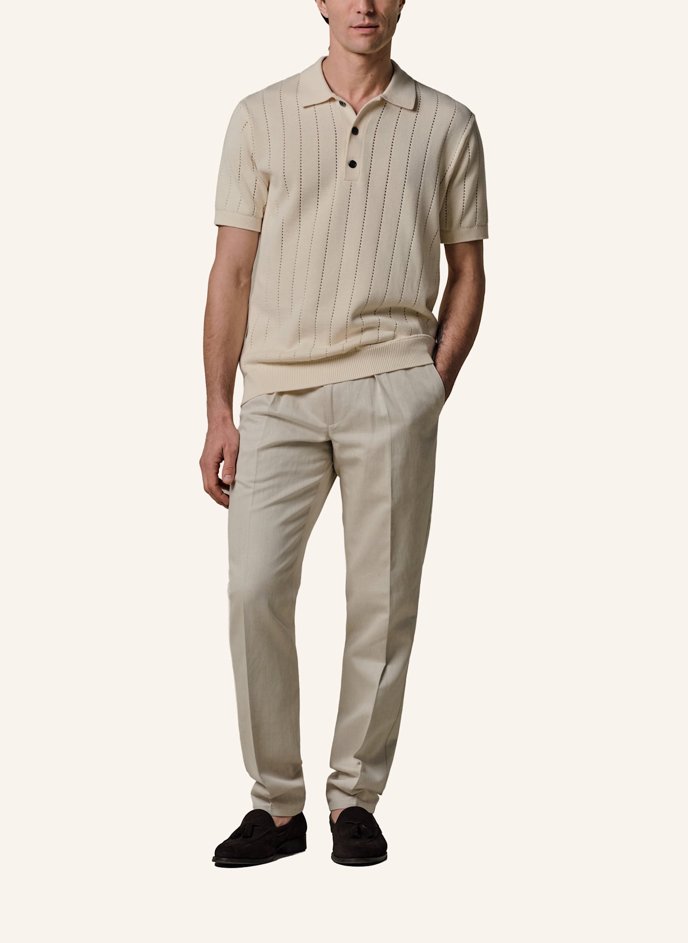 PROFUOMO Polo kurzarm: WEISS