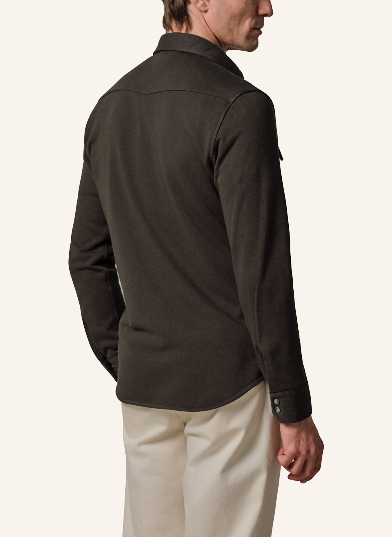 PROFUOMO Solid overshirt: DUNKELGRÜN