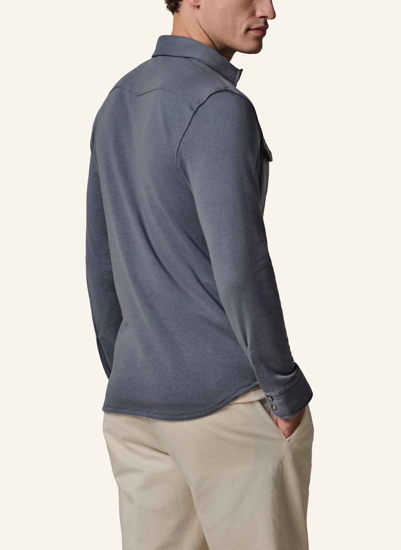 PROFUOMO Solid overshirt: BLAU