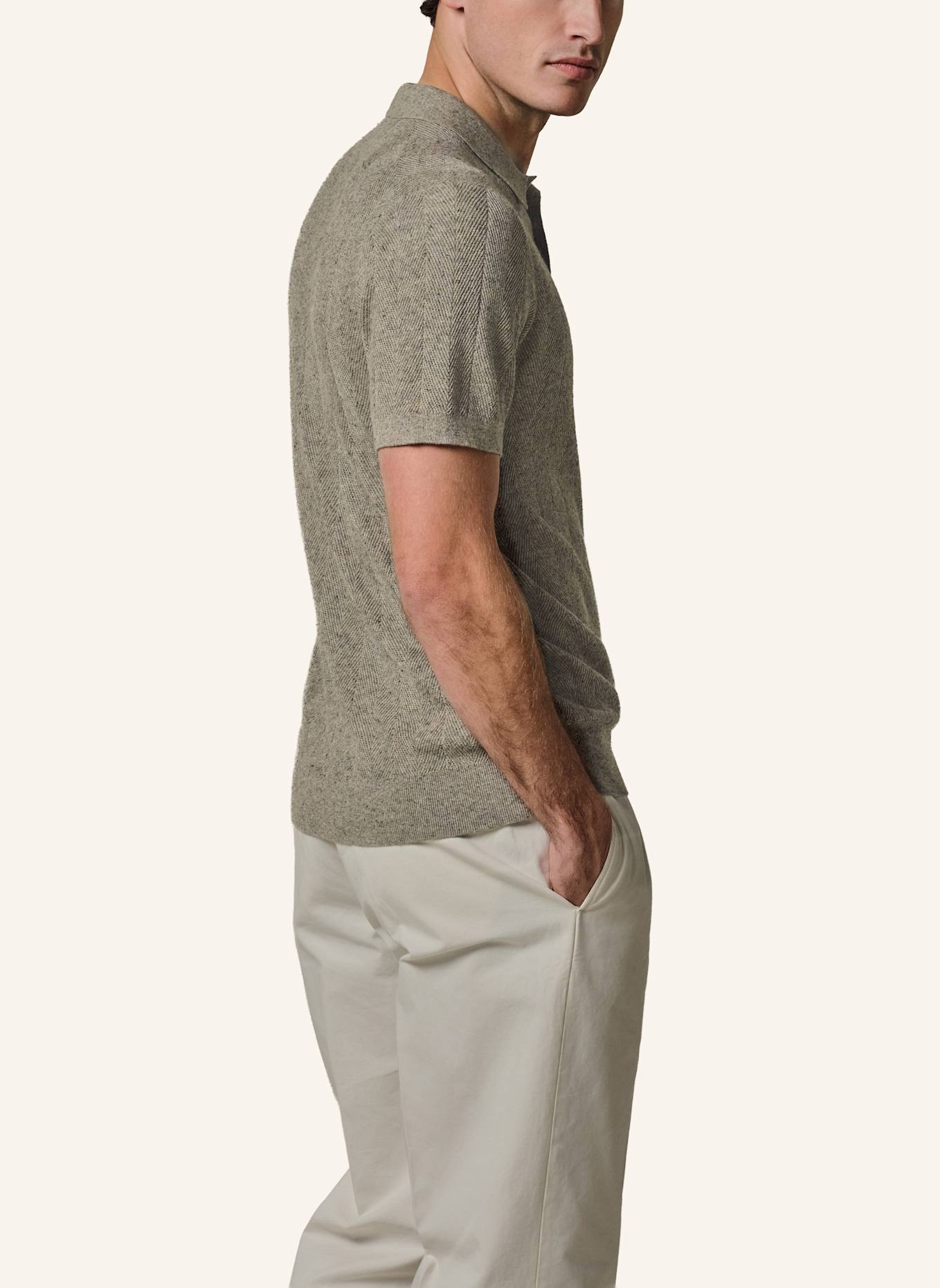 PROFUOMO Polo kurzarm: CREME/ BEIGE