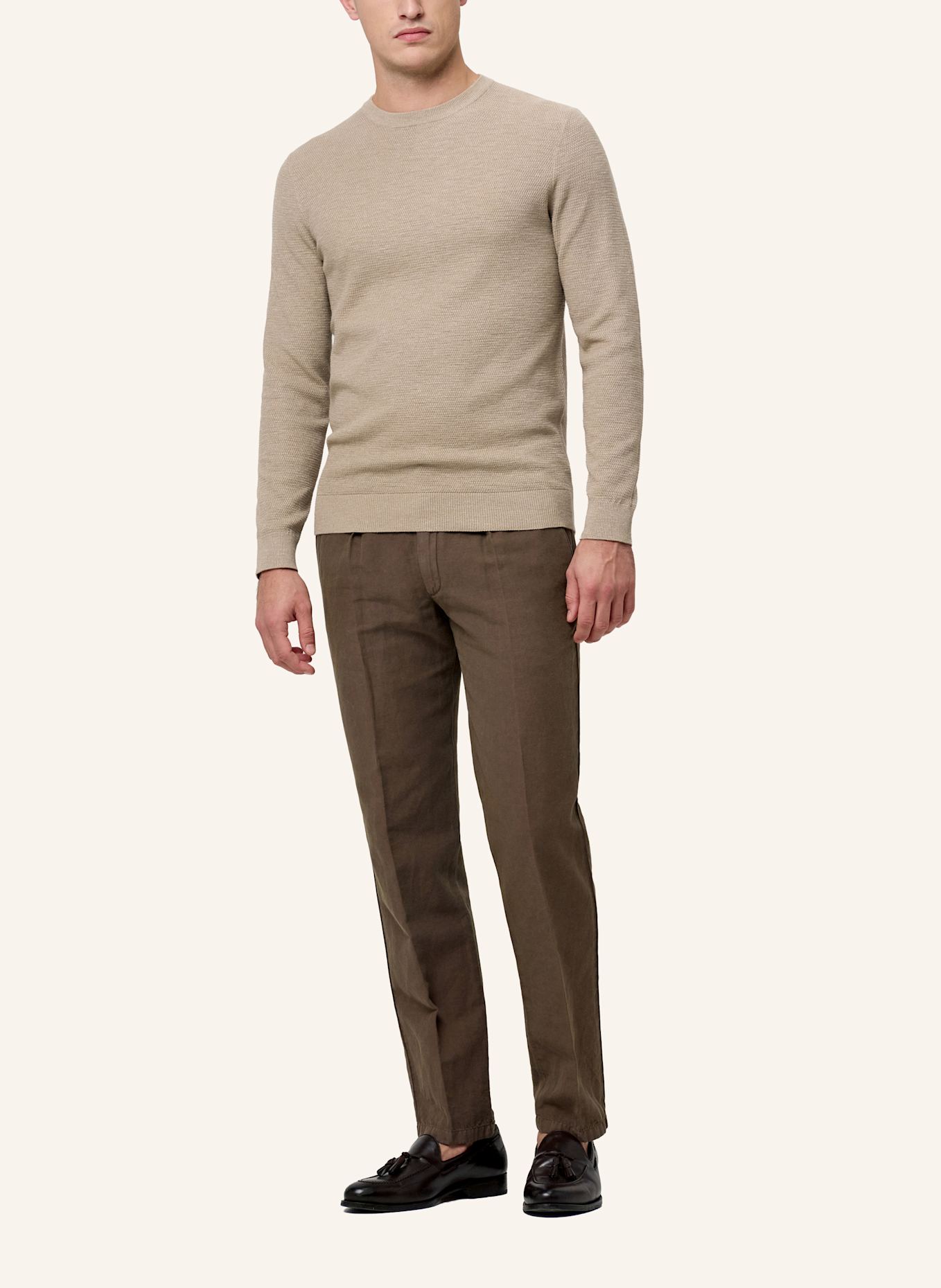PROFUOMO Herren Pullover: BEIGE