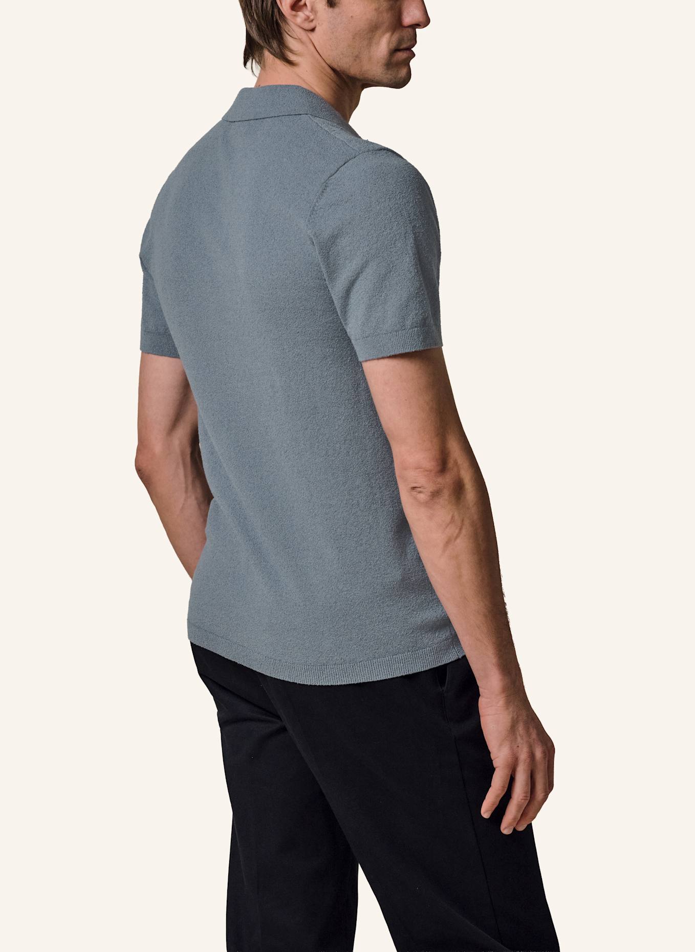 PROFUOMO Polo kurzarm: BLAUGRAU