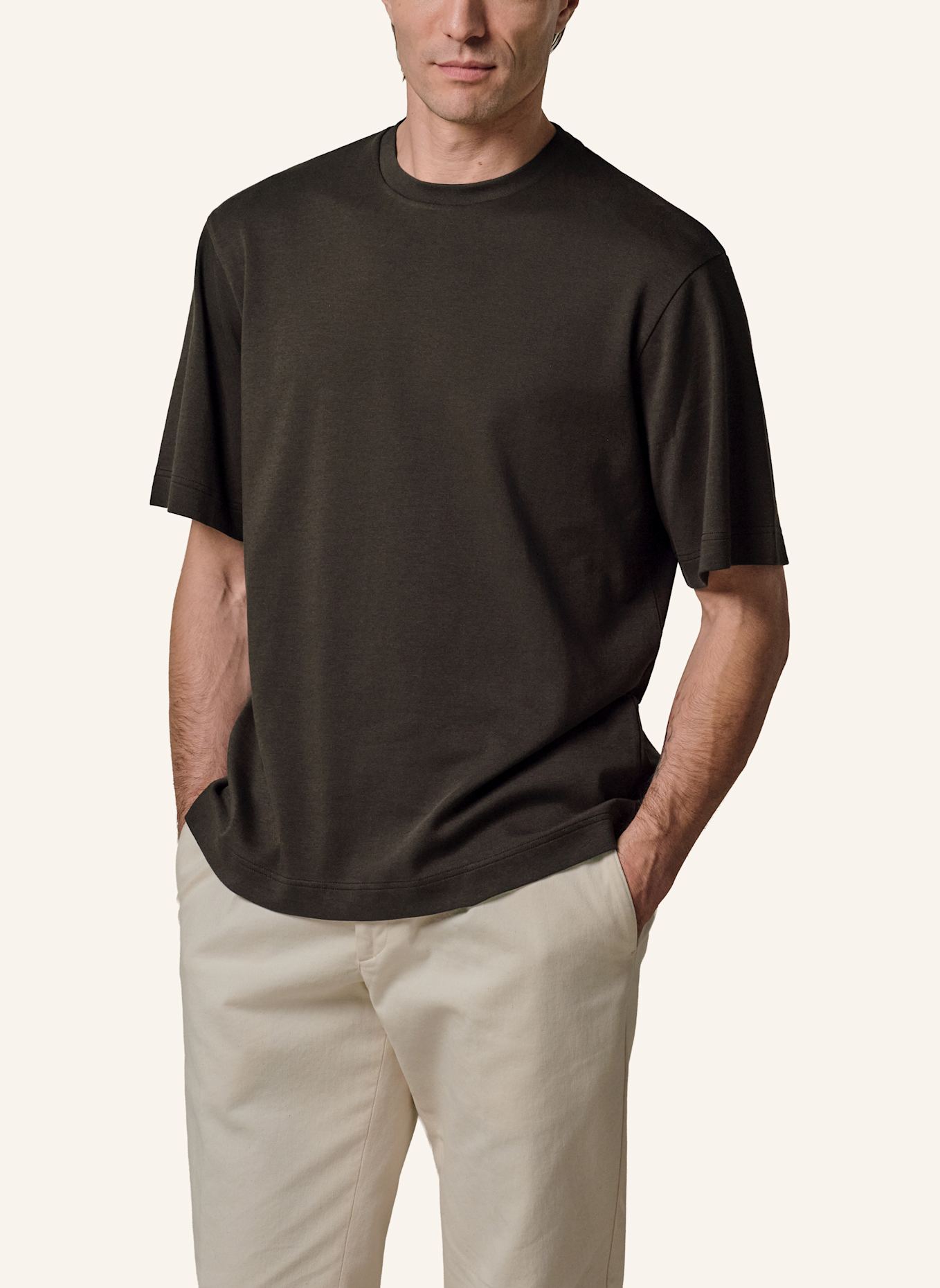 PROFUOMO T-Shirt: DUNKELBRAUN