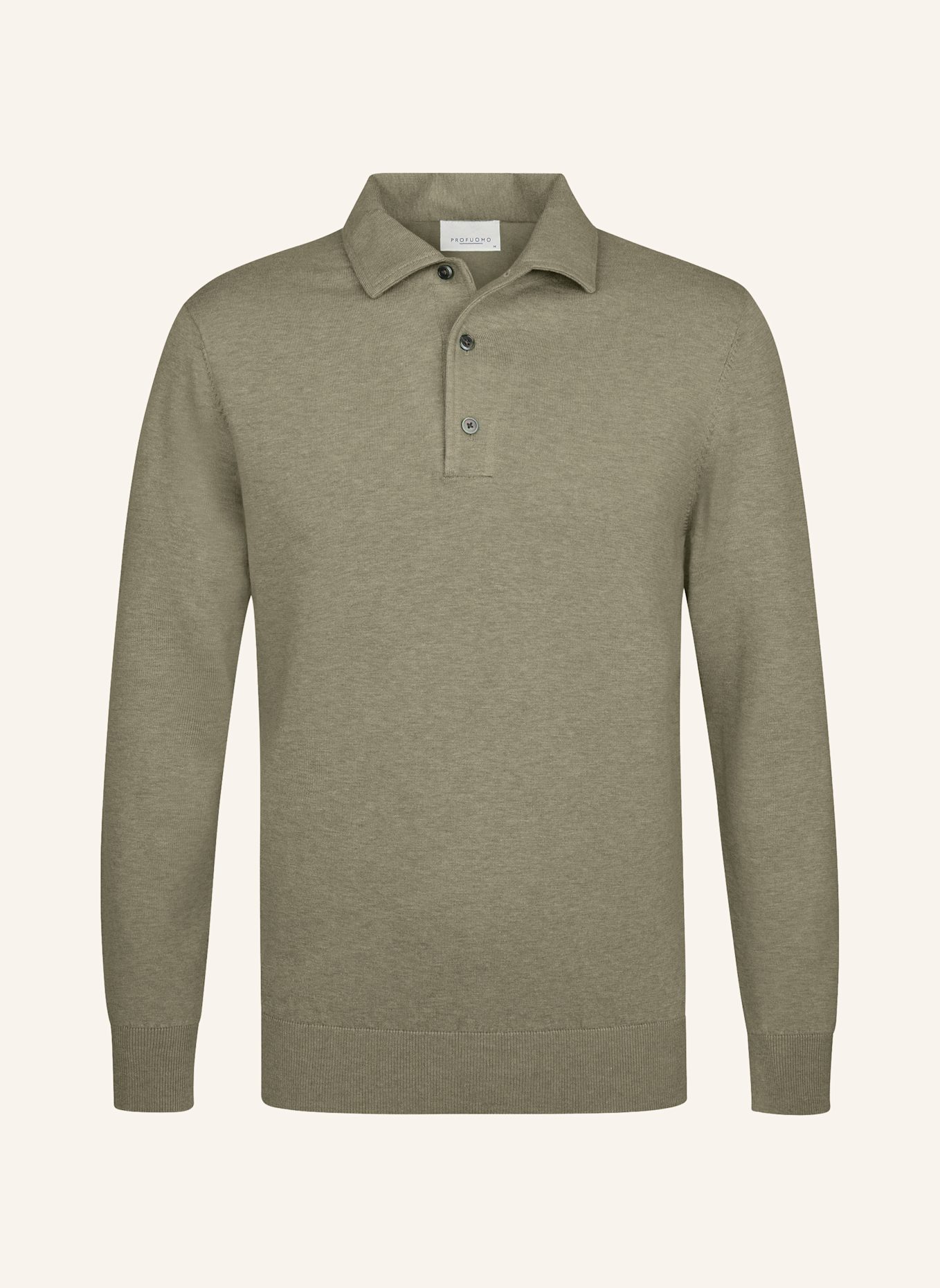 PROFUOMO Polo Langarm: GRÜN