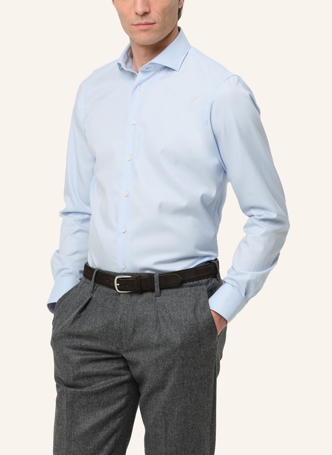 PROFUOMO Hemd Slim Fit: BLAU/ BLAUGRAU/ DUNKELBLAU