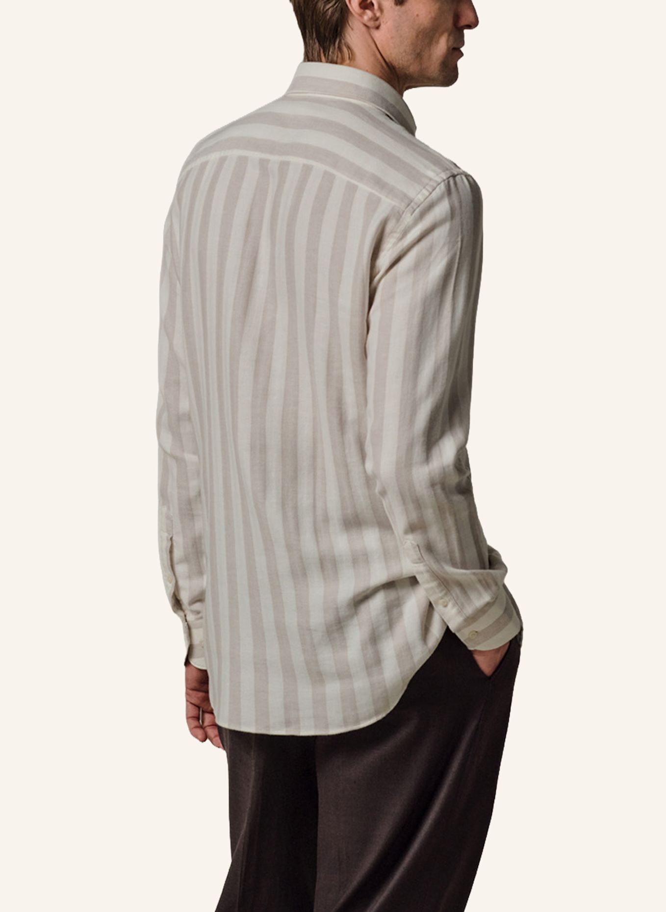 PROFUOMO Hemd Slim Fit: BEIGE/ CREME/ NUDE/ WEISS/ TAUPE