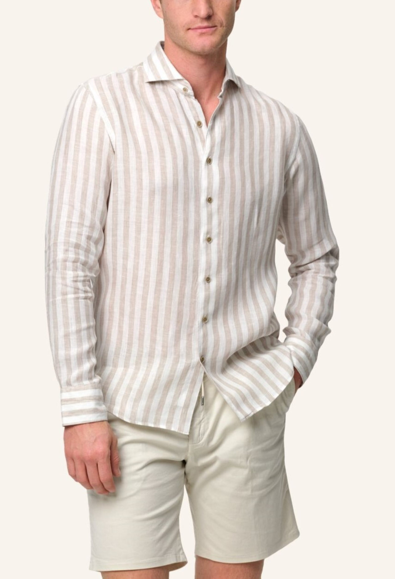 PROFUOMO Hemd: BEIGE/ CREME/ NUDE/ WEISS/ TAUPE