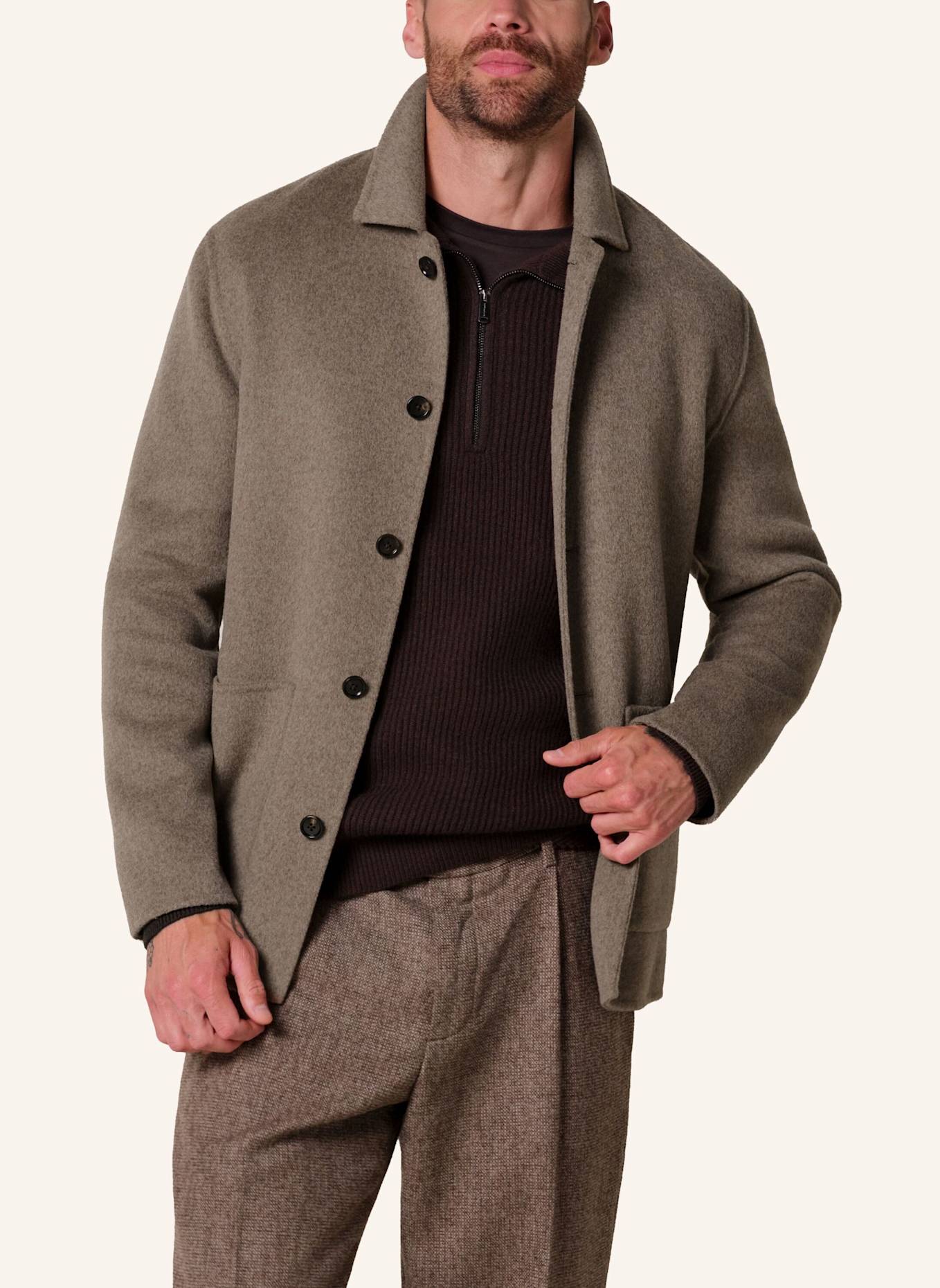 PROFUOMO Overshirt: BRAUN