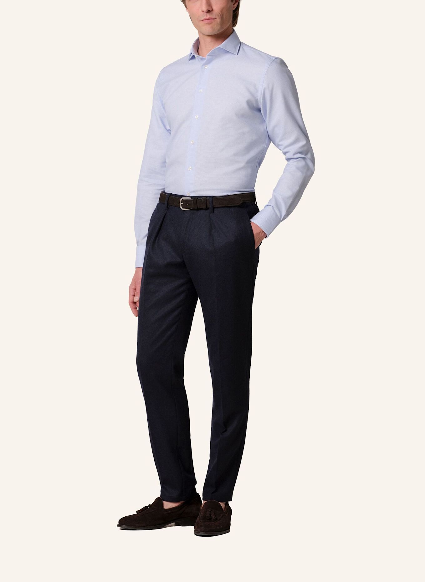 PROFUOMO Hemd: BLAU / BLAUGRAU / DUNKELBLAU