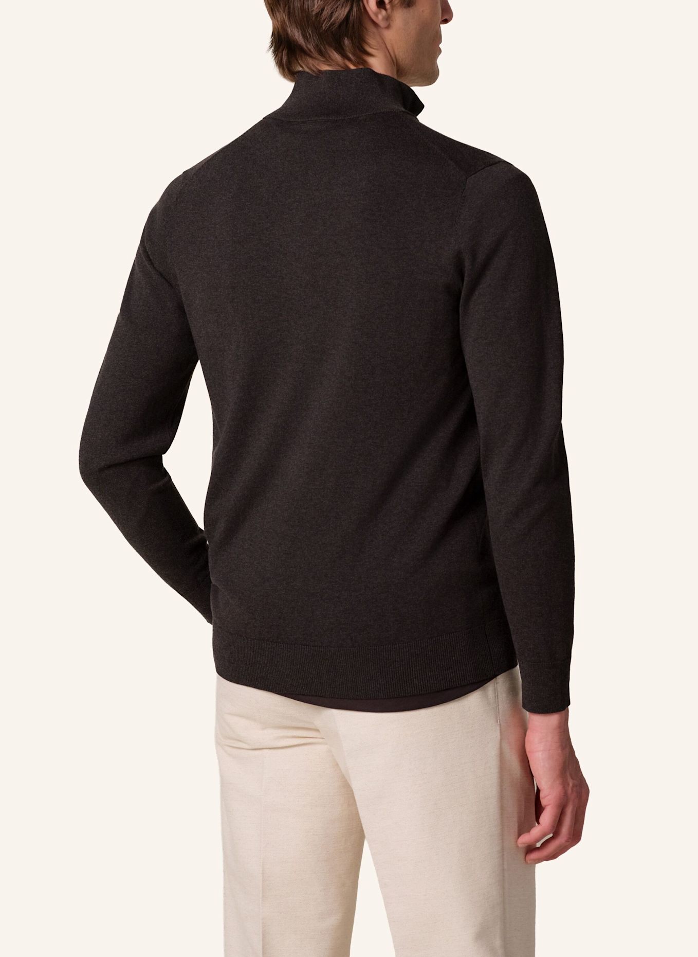 PROFUOMO Pullover: DUNKELBRAUN