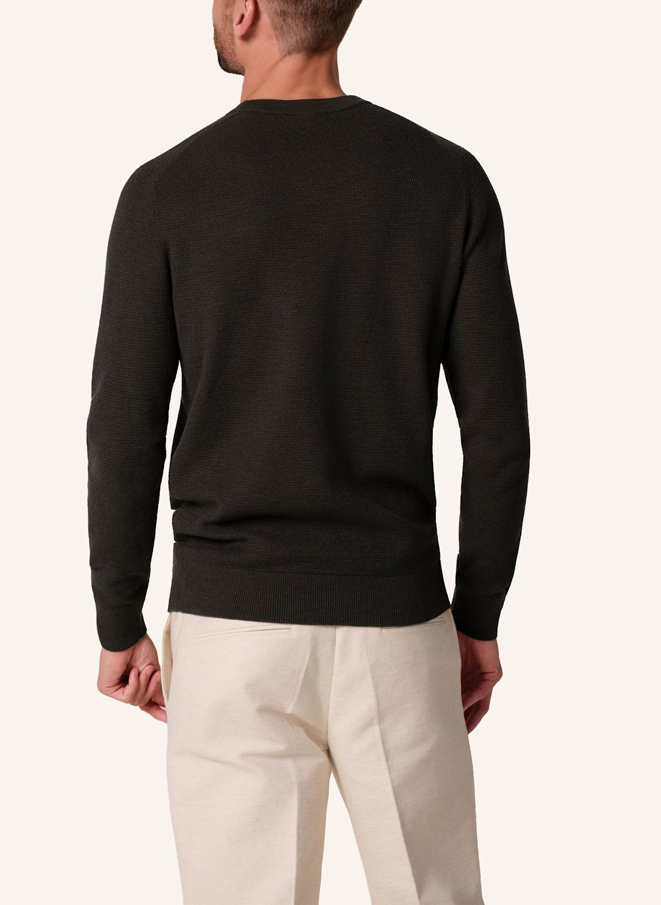 PROFUOMO Pullover: DUNKELBRAUN