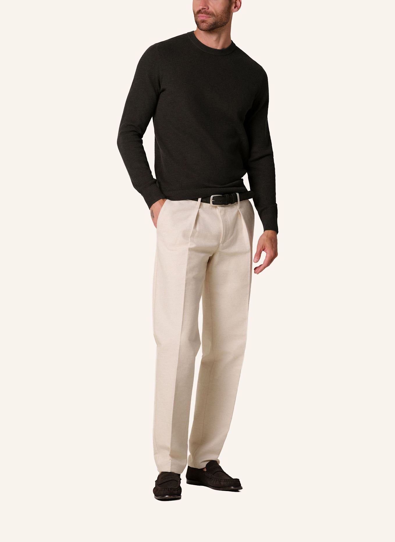 PROFUOMO Pullover: DUNKELBRAUN