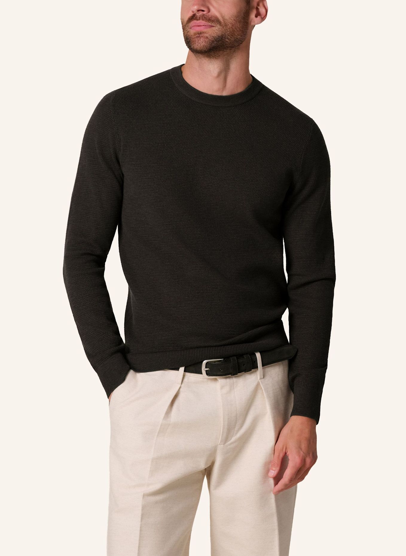 PROFUOMO Pullover: DUNKELBRAUN