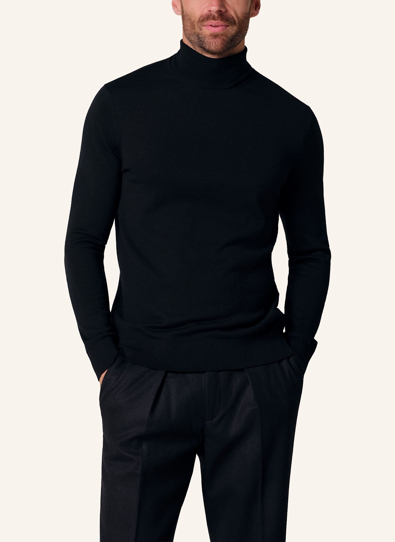 PROFUOMO Pullover: SCHWARZ