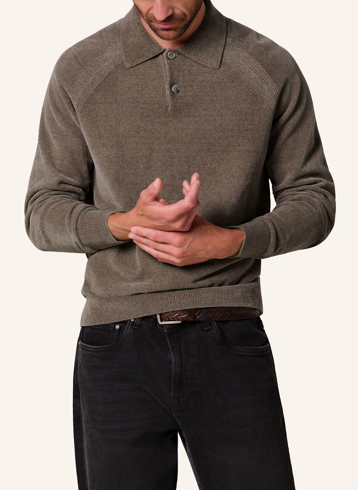 PROFUOMO Poloshirt: BRAUN