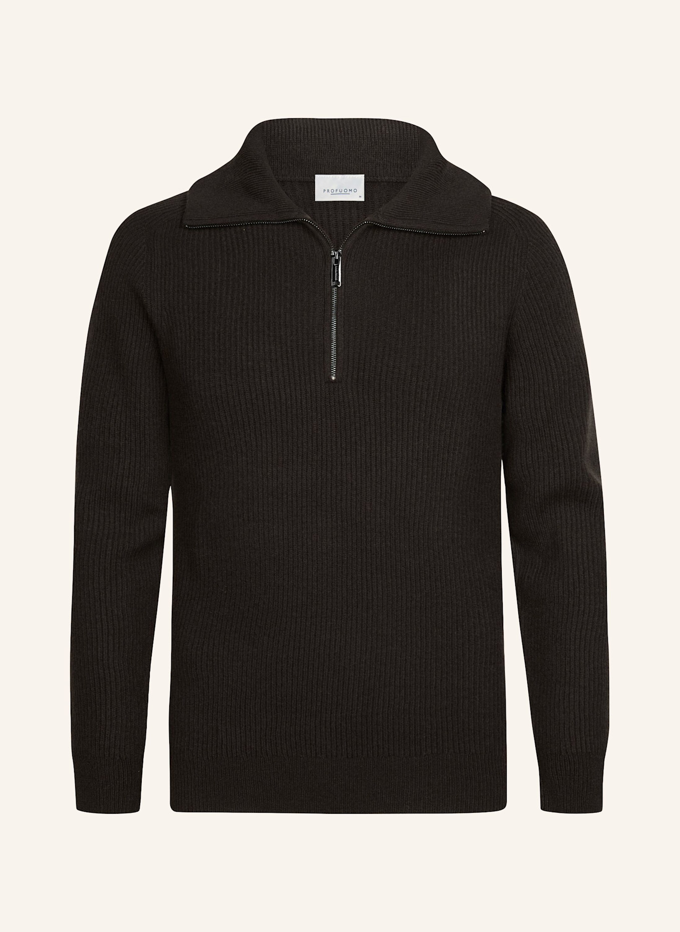 PROFUOMO Pullover: DUNKELBRAUN