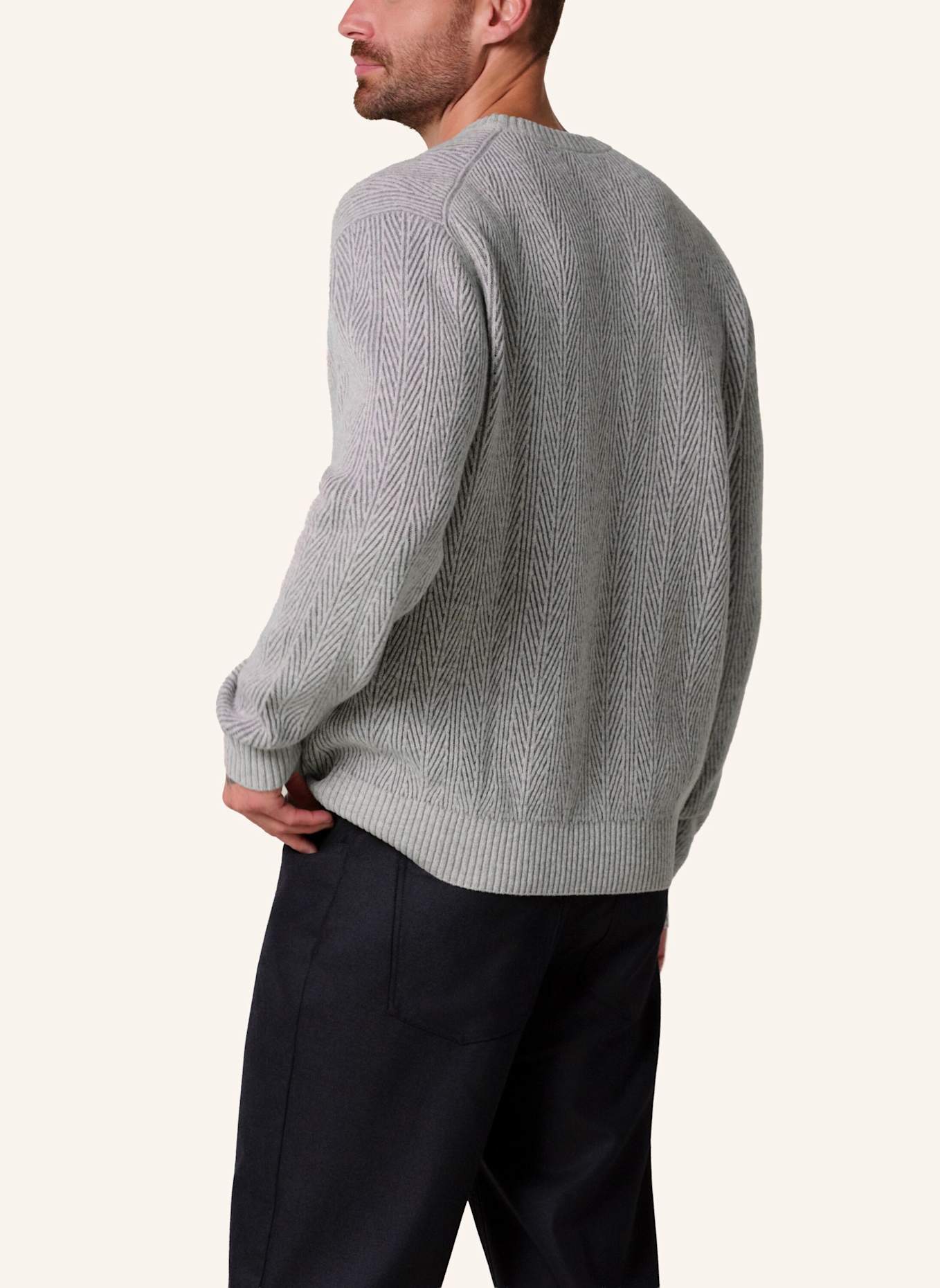 PROFUOMO Pullover: GRAU