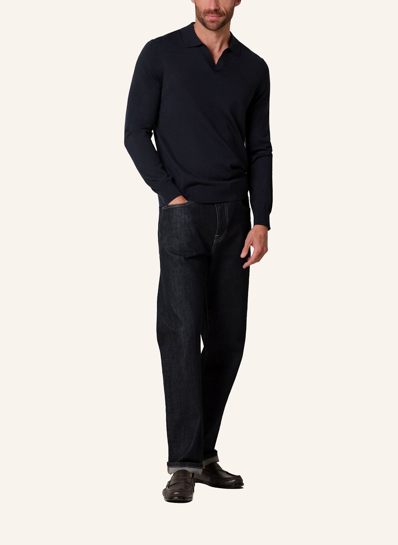PROFUOMO Poloshirt: BLAU