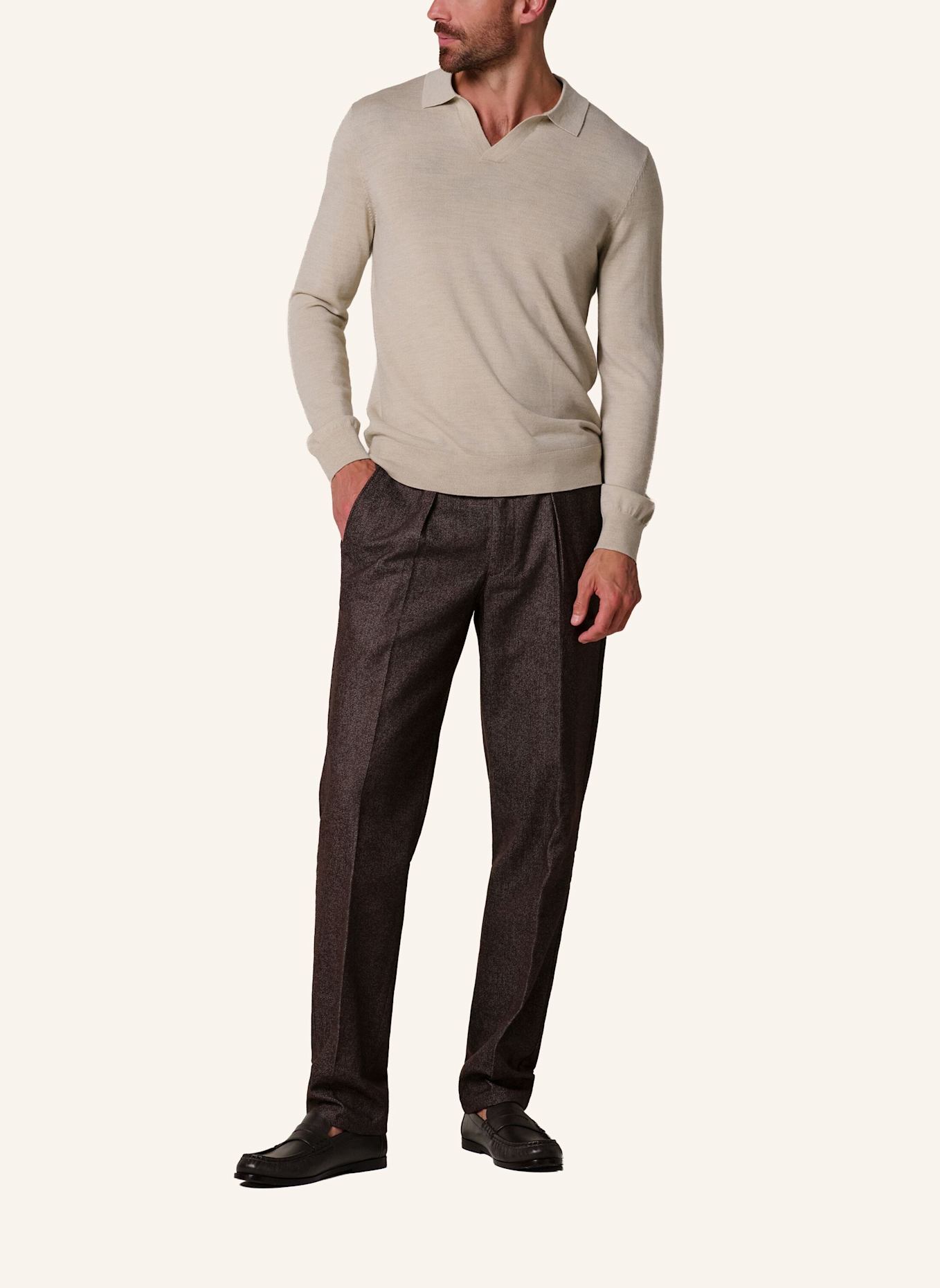 PROFUOMO Poloshirt: BEIGE